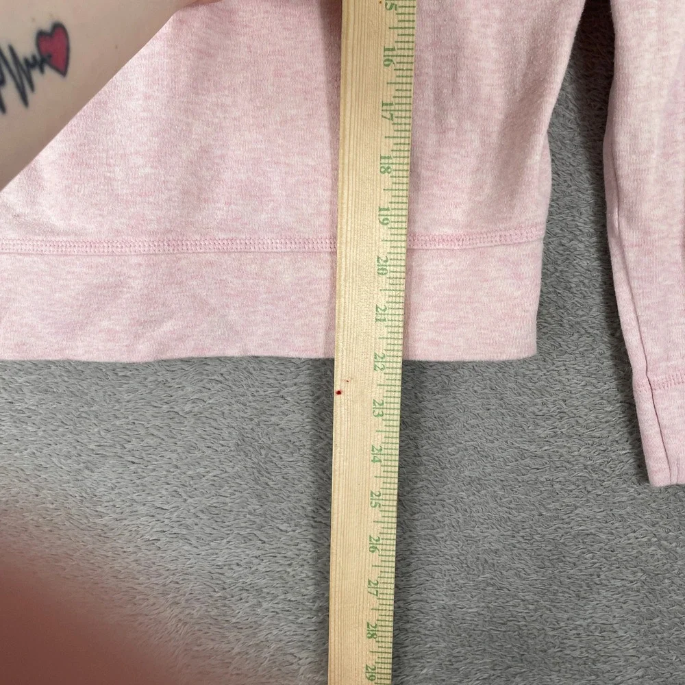 Nike Full Zip Hoodie Womens Small Pink Y2K Embroidered Swoosh Athleisure Hooded